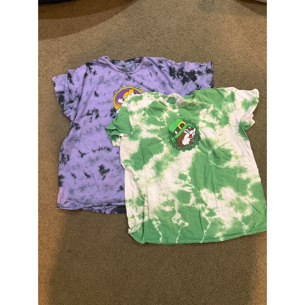 Buc-ee's Tie Dye T-Shirt Lot XL St Patricks Day Halloween Ghost 2024 Bundle